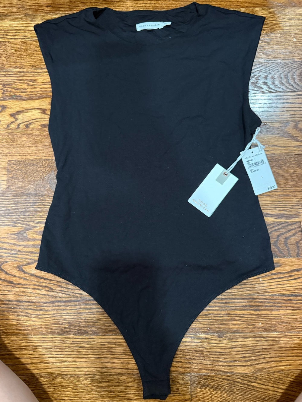 Good American Black Sleeveless Bodysuit with Tags